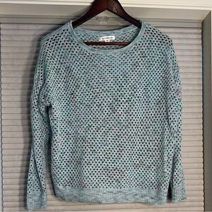Light blue open knit sweater